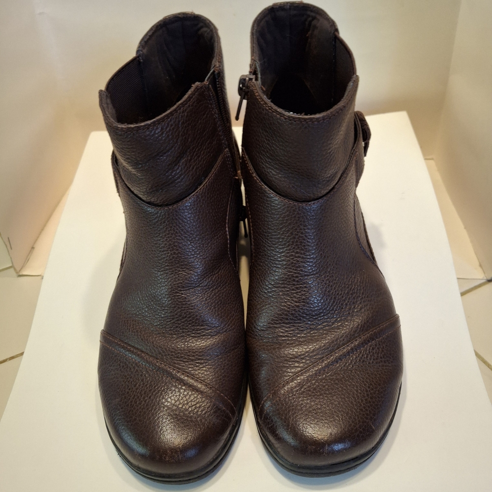 Clarks Dark Brown Ankle Booties